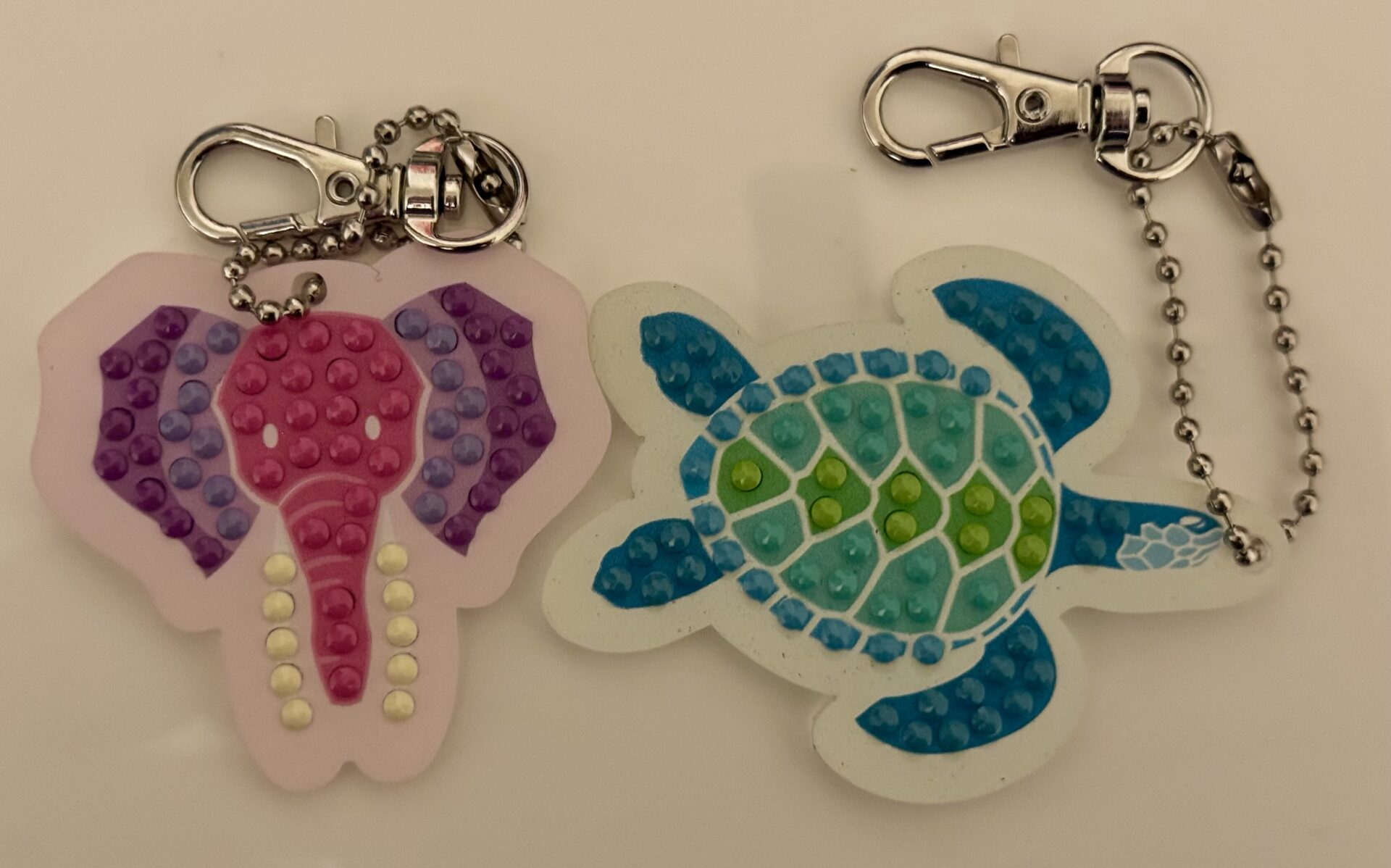 Turtle & Elephant Keychains